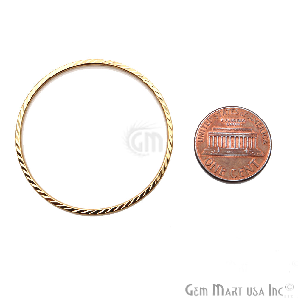 Gold Plated Round Finding, Filigree Findings,Bracelets Round Charm (Pick Size) - GemMartUSA