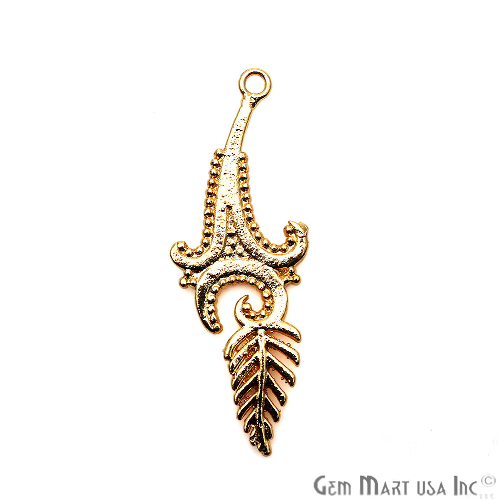 Findings Charm, Filigree Findings, Findings, Jewelry Findings, 47x17mm (50057) - GemMartUSA
