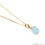Rough Gemstone 16x11mm Gold Plated Necklace Chain 18 Inch