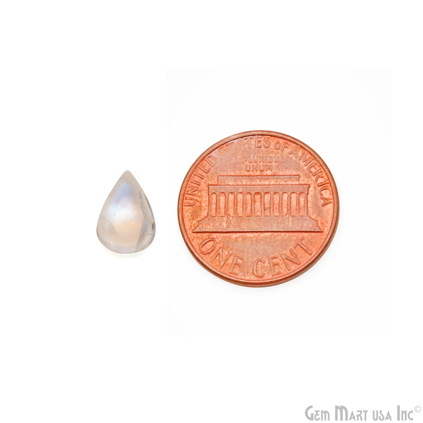 Rainbow Moonstone Wholesale Gemstones, 100% Natural Semi-Precious Gems, Rainbow Cabochons Loose Gems, 6x10mm, Pear, 1PC