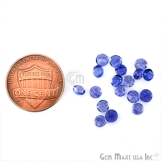 Tanzanite Wholesale Gemstones, 100% Natural Precious Gems, Blue and Purple Faceted Loose Gems, 3-4mm, Round, 5 Carats