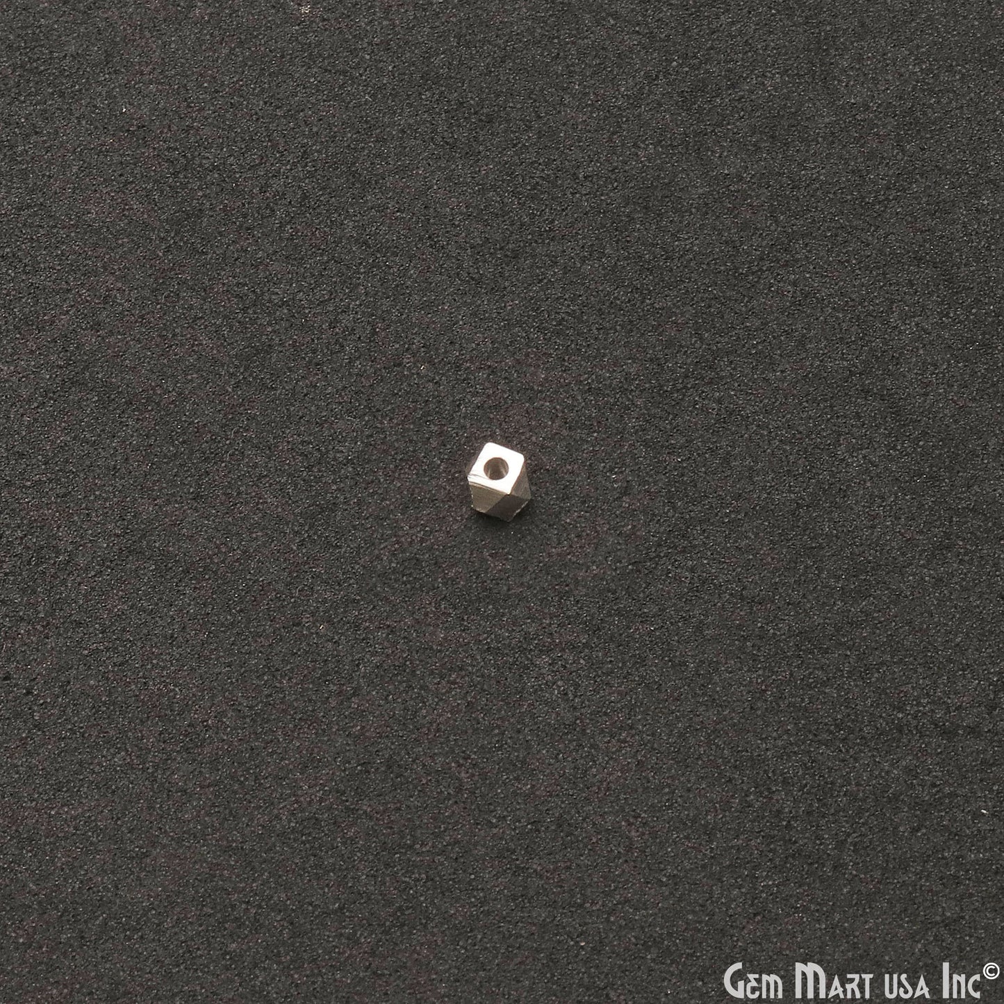 5pc Lot Hexagon Silver Plated 4mm Drilled Beads Finding