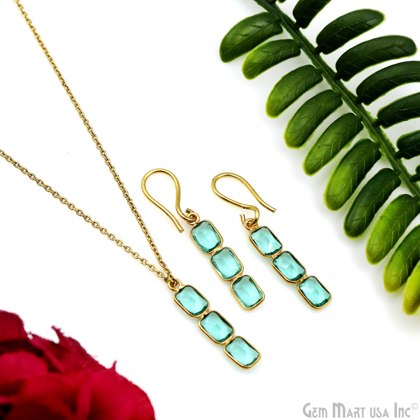 DIY Gemstone 27x6mm Gold Plated Chandelier Finding Component