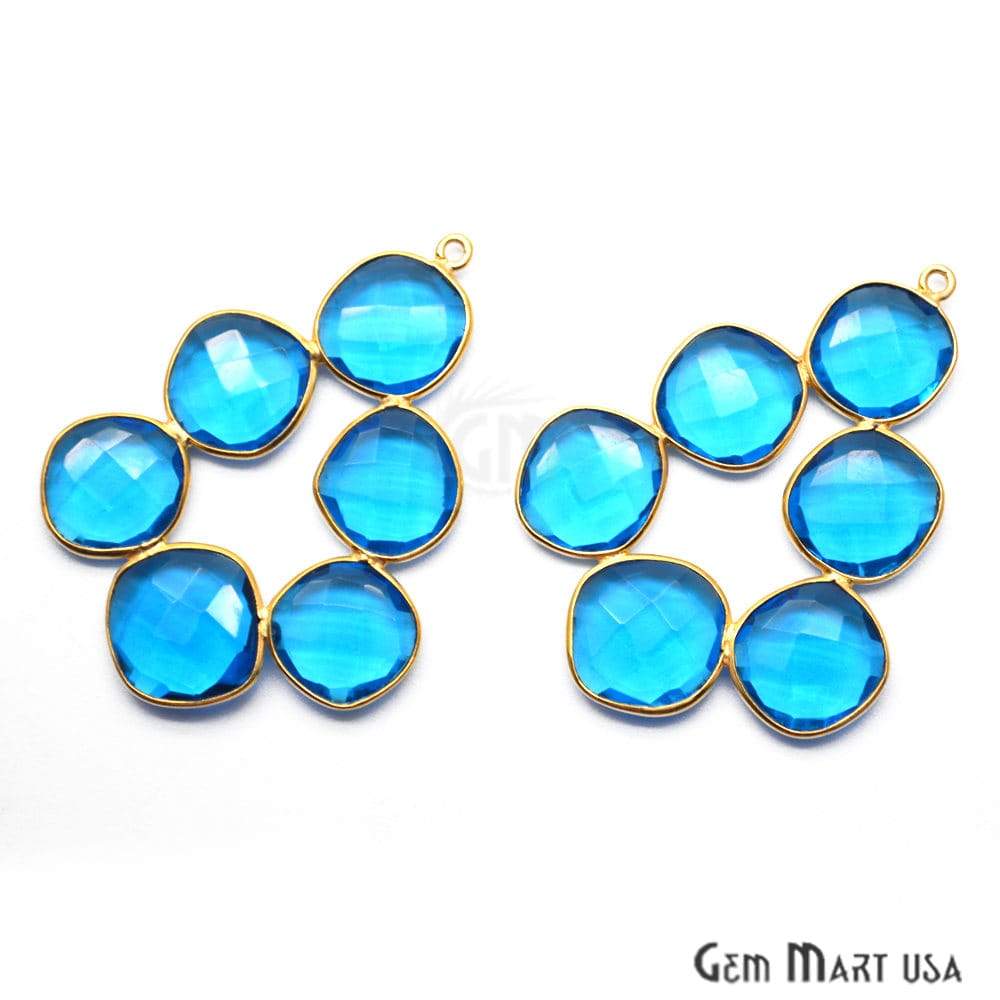 DIY Gemstone 47x35mm Gold Bezel Component