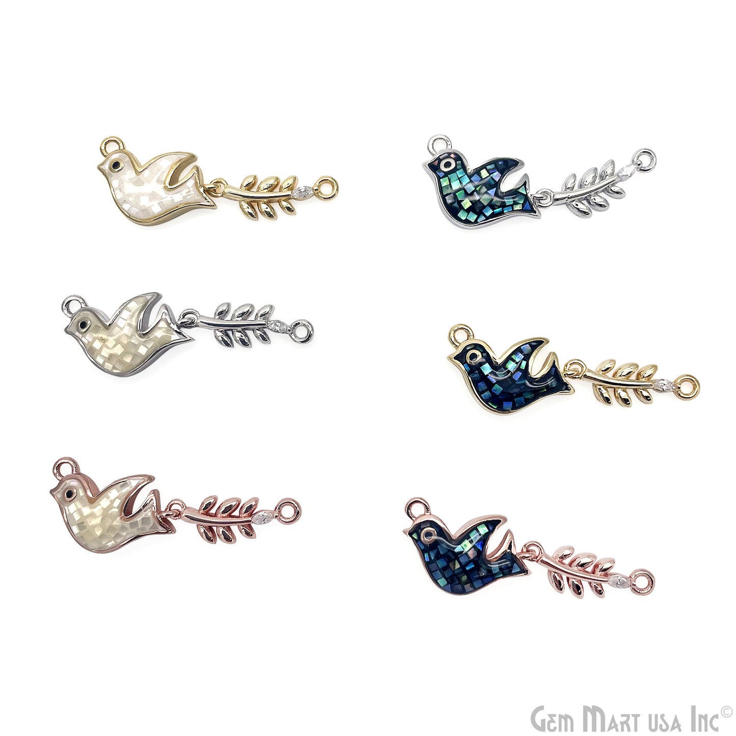 Flying Bird Pendant Charm 32x10mm Bird Necklace Charm