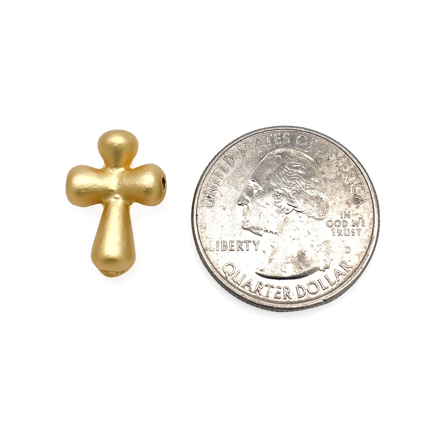 Cross Symbol Charm 18x12mm Matte Finish Pendant Charm