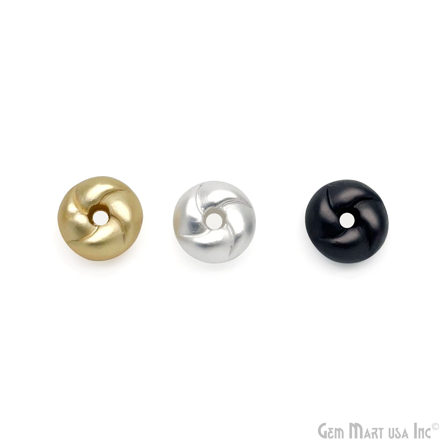 TierraCast Round Spacer Bead Metal 7x4mm Twisted Round Spacer Pendant