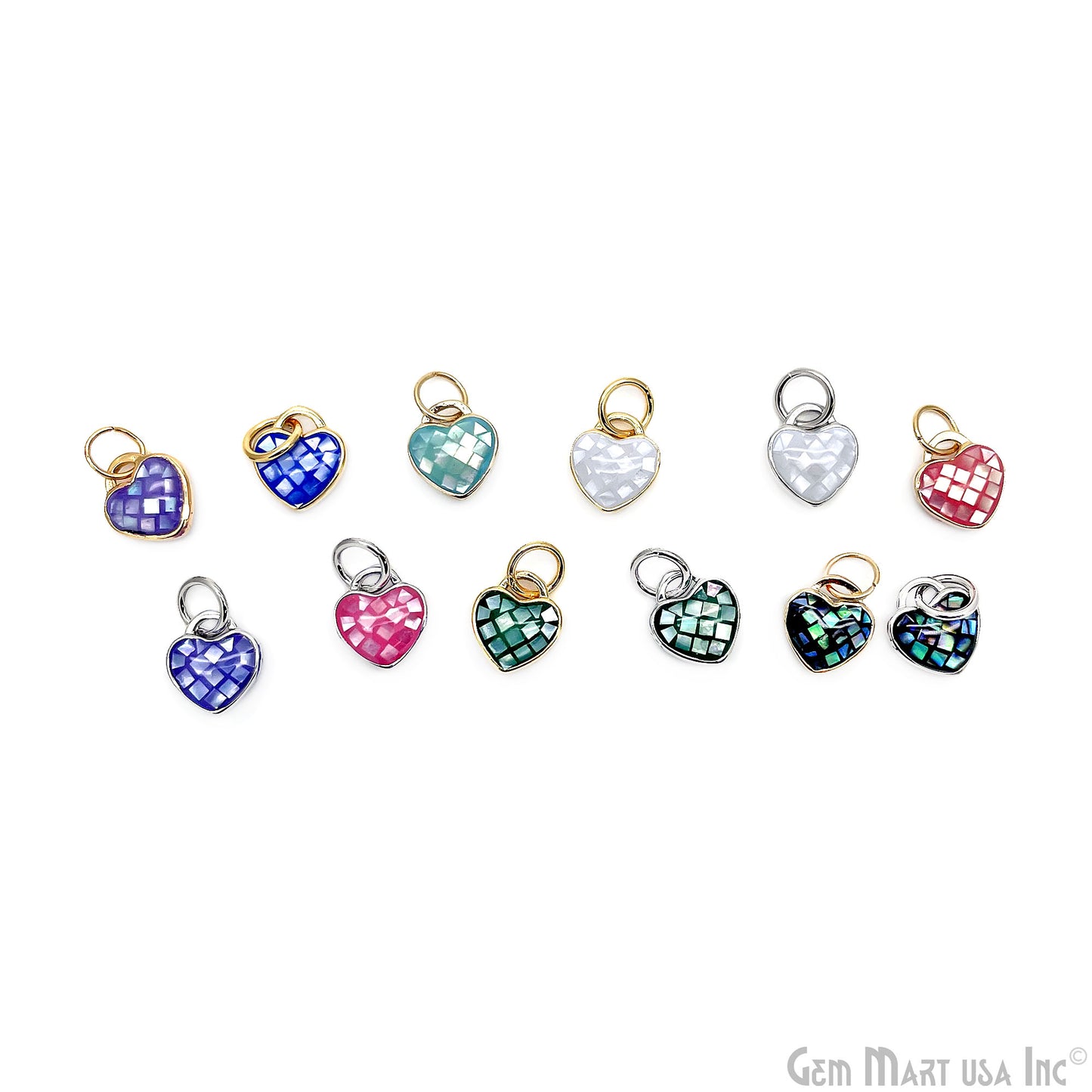 Heart Charm Pendant 10mm Single Bail Bracelet Charm