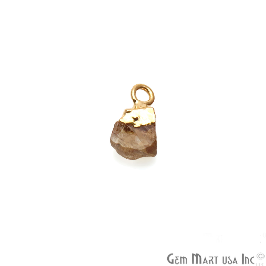 Rough Citrine Gemstone Gold Edged Bracelets Connector