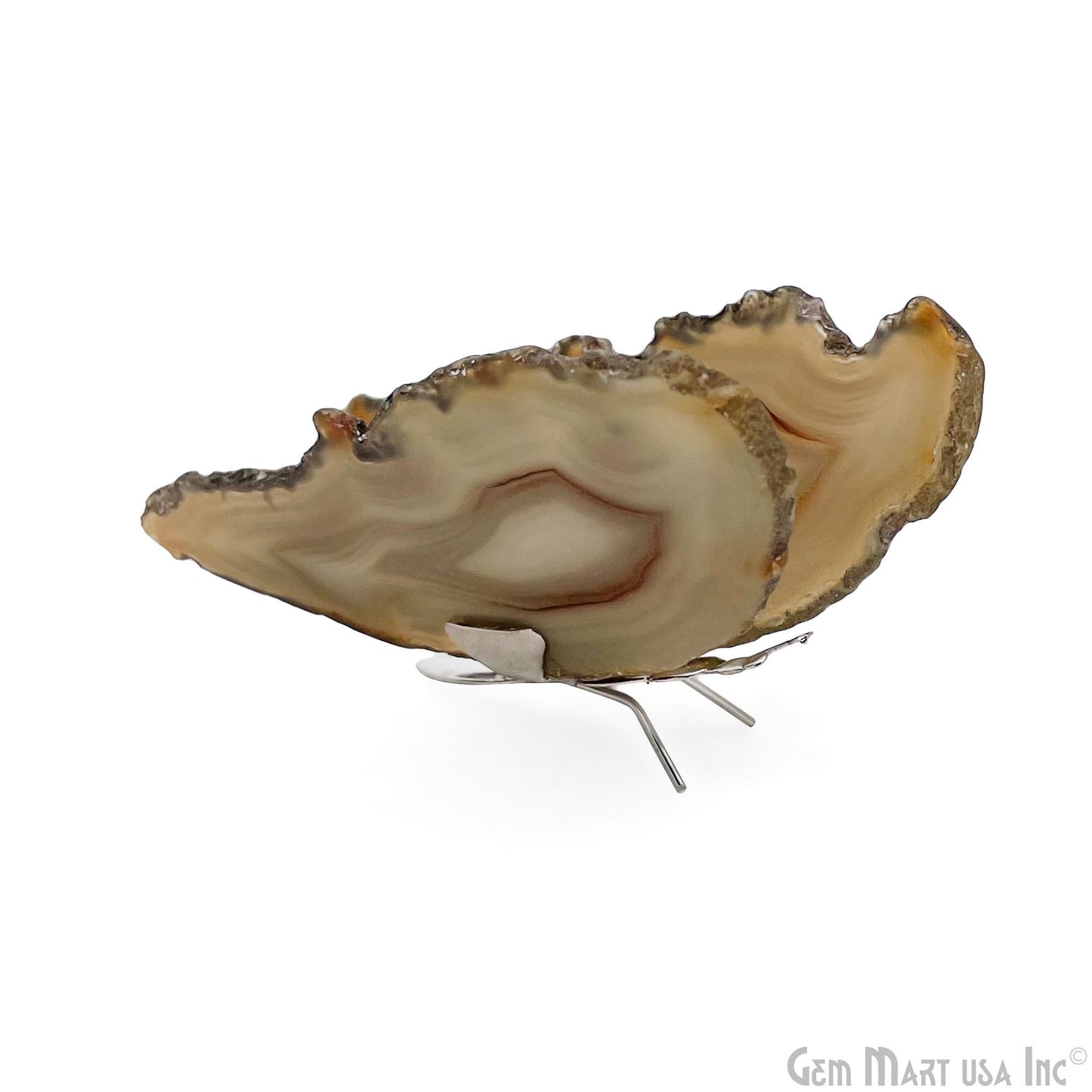 Natural Agate Slice Butterfly, Agate Décor, Butterfly Wing Home Décor, Agate Geode, Natural Gemstone Butterfly