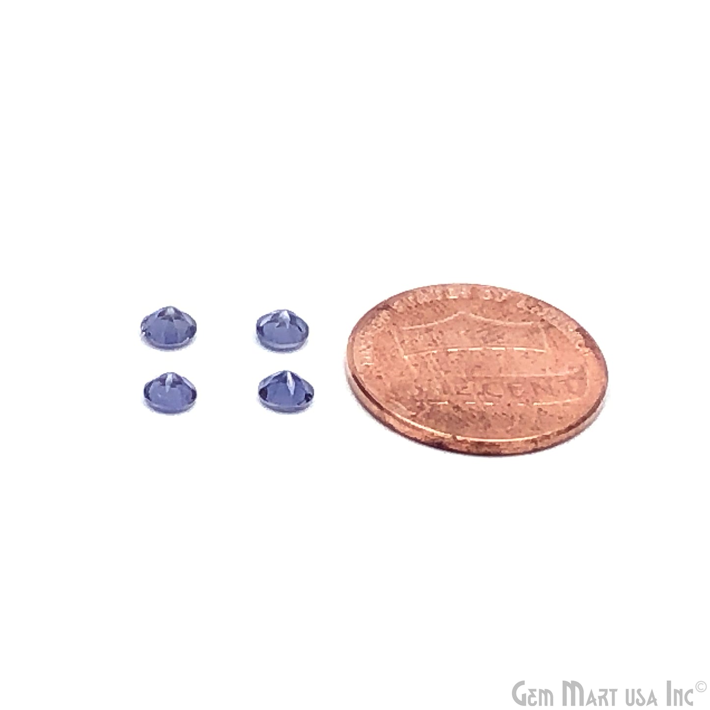 Iolite Wholesale Gemstones, 100% Natural Semi-Precious Gems, Blue Faceted Loose Gems, 4mm, Round, 5 Carats