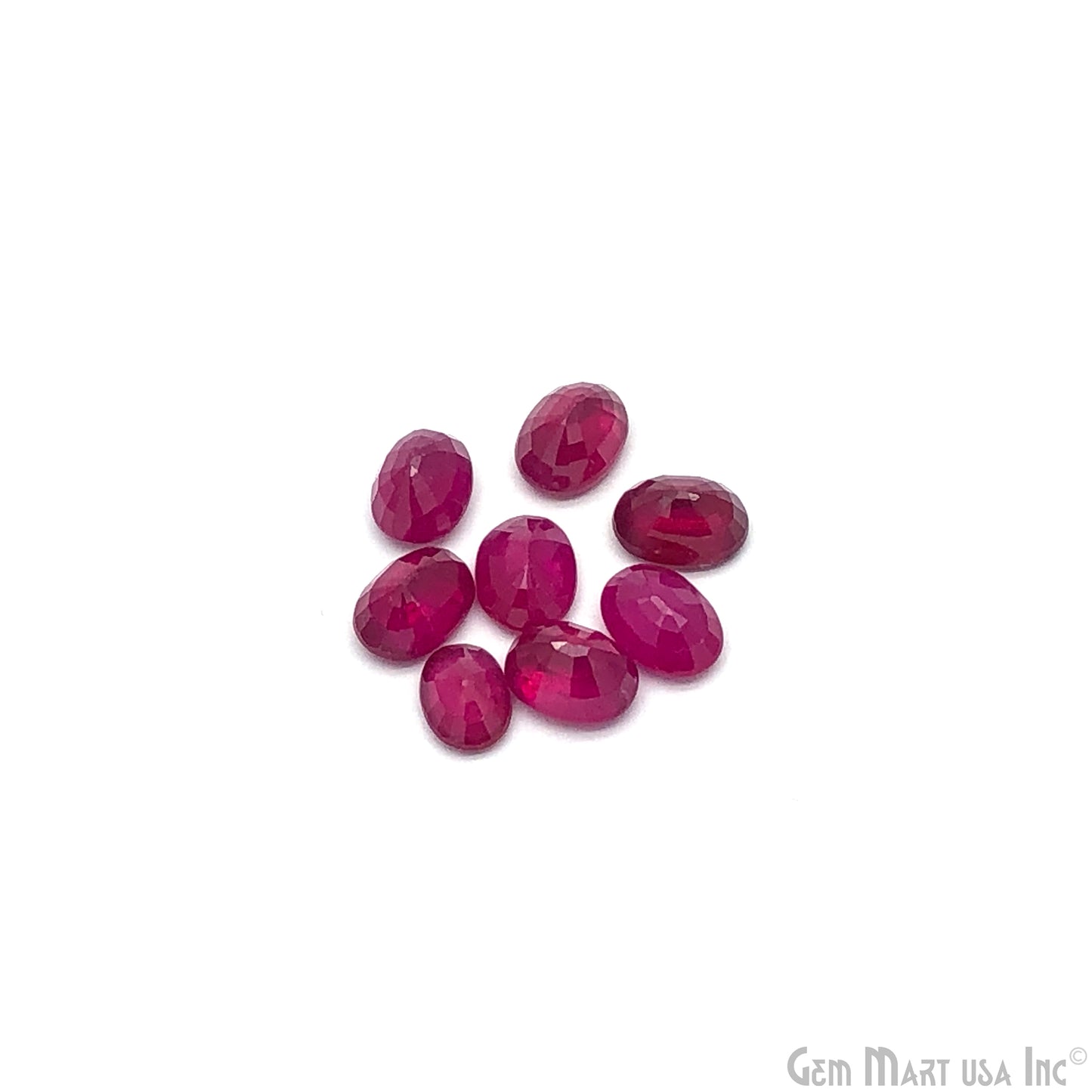 Ruby Wholesale Gemstones, 100% Natural Precious Gems, Pink Faceted Loose Gems, 6x8mm, Oval, 5 Carats