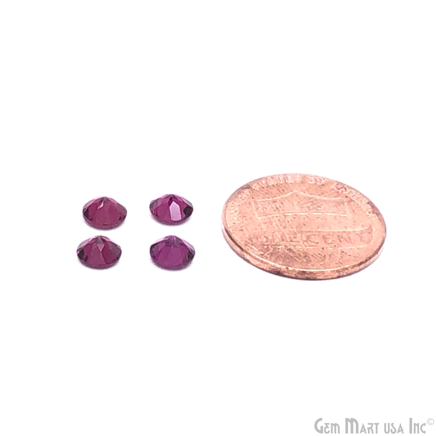 Rhodolite Wholesale Gemstones, 100% Natural Semi-Precious Gems, Red Faceted Loose Gems, Mix, Round, 10 Carats