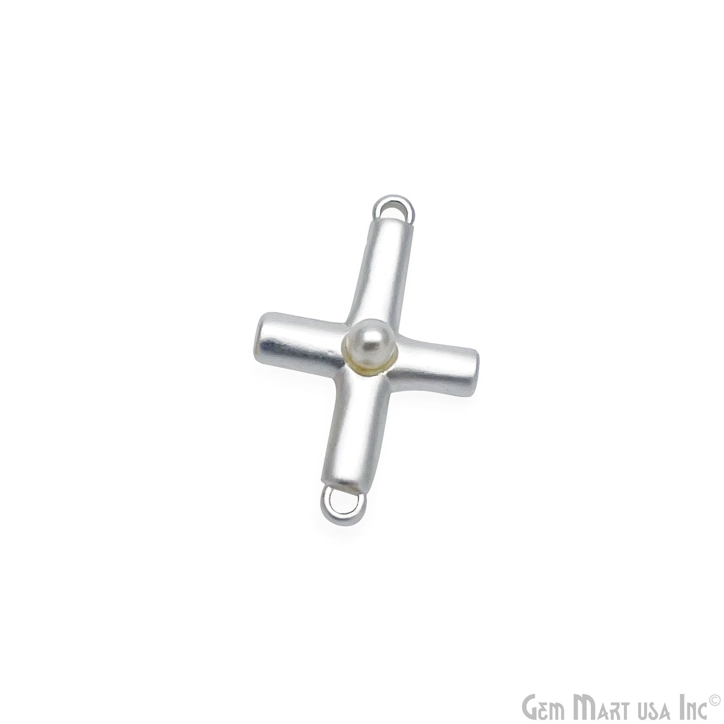 Cross Symbol Charm 18x12mm Matte Finish Double Bail Pendant Charm