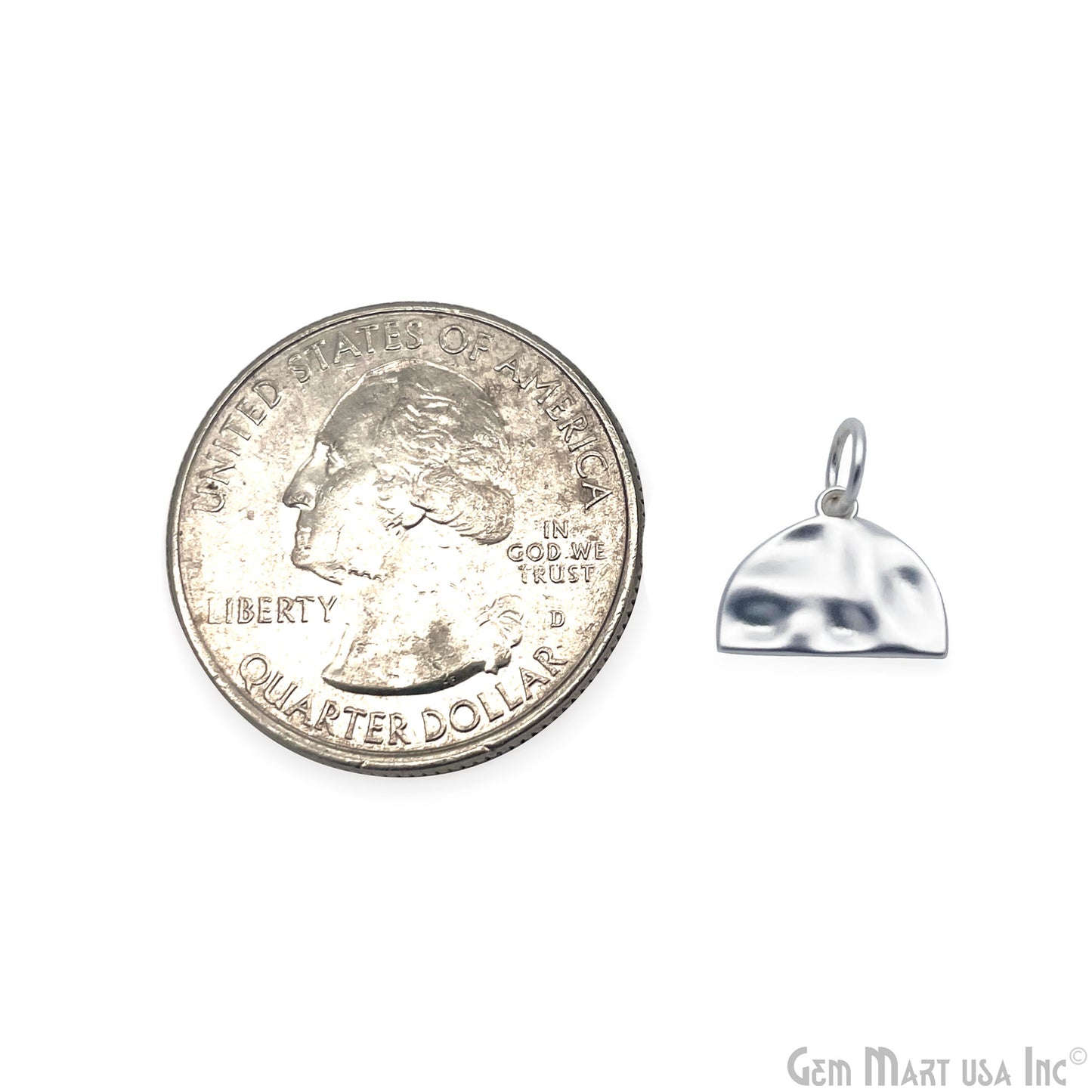 Silver Half Circle Blanks half moon crescent blank connector