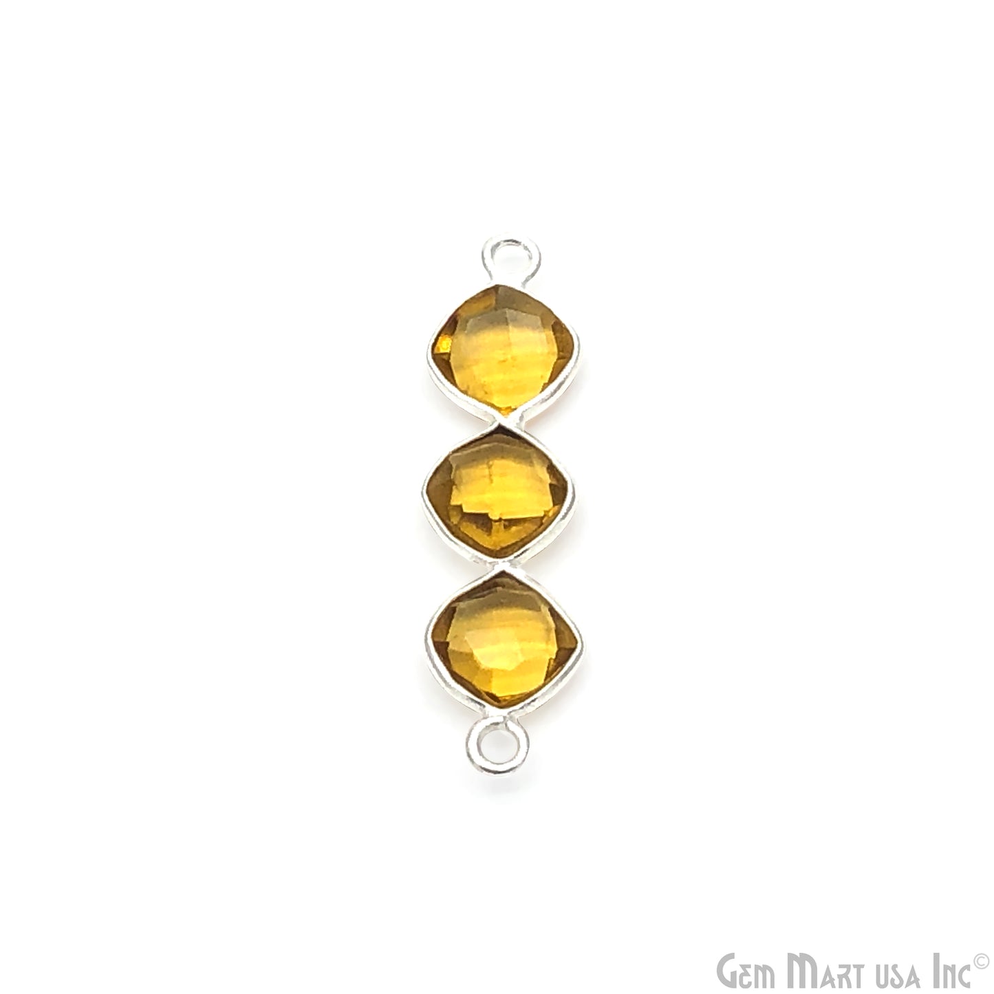 DIY Gemstone 29x7mm Silver Plated Finding Component