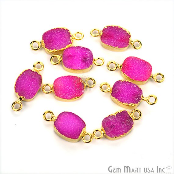 druzy connector beads, druzy connector