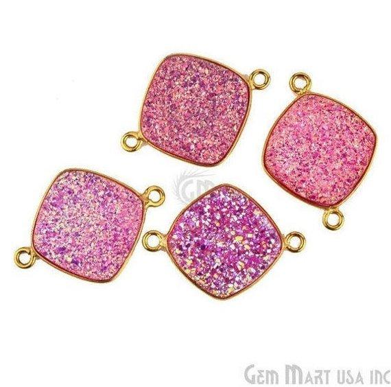 druzy connector beads, druzy connector