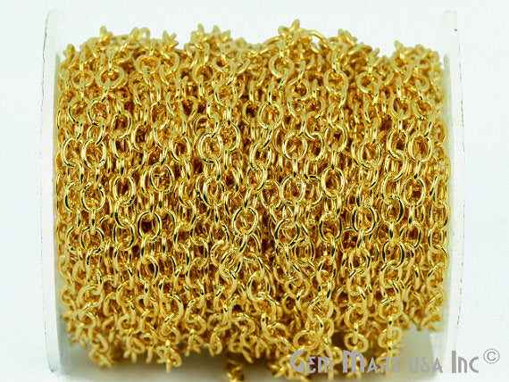 Link Finding Gold Plated Station Rosary Chain - GemmartUSA (763904426031)