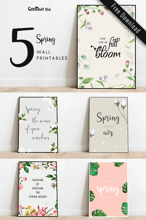 FREE Download Spring Printables 2019 - GemMartUsa – GemMartUSA