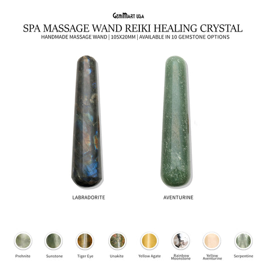 Hand Made SPA Massage Wand Reiki Healing Crystal Relaxation Meditation Collection Gift