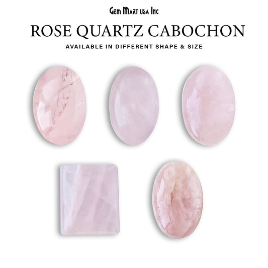 Natural Rose Quartz Cab Striped Cabochon Gemstones