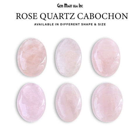 Natural Rose Quartz Cab Striped Cabochon Gemstones