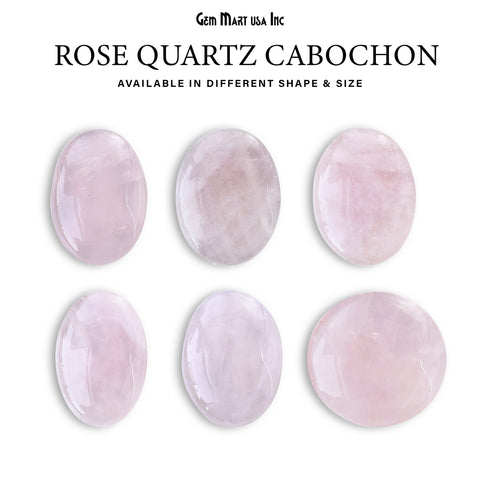 Natural Rose Quartz Cab Striped Cabochon Gemstones