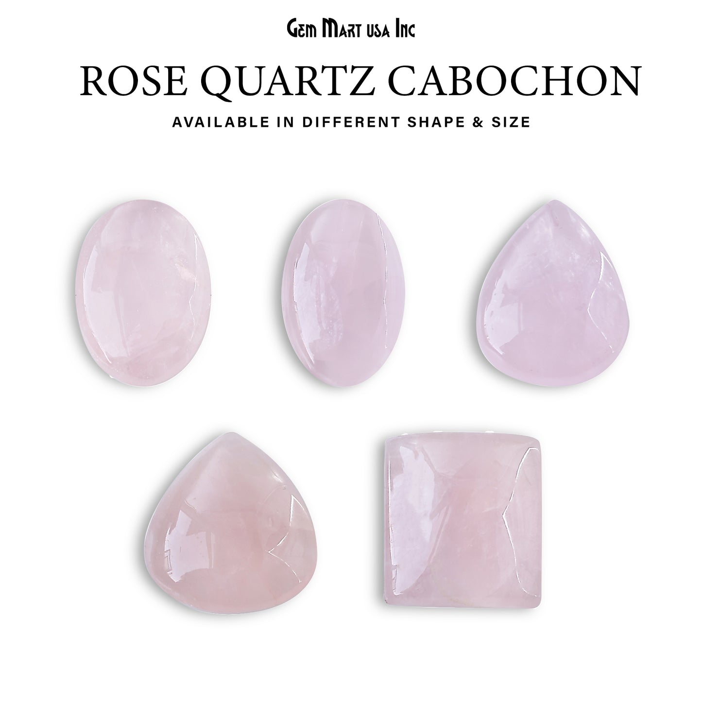 Natural Rose Quartz Cab Striped Cabochon Gemstones