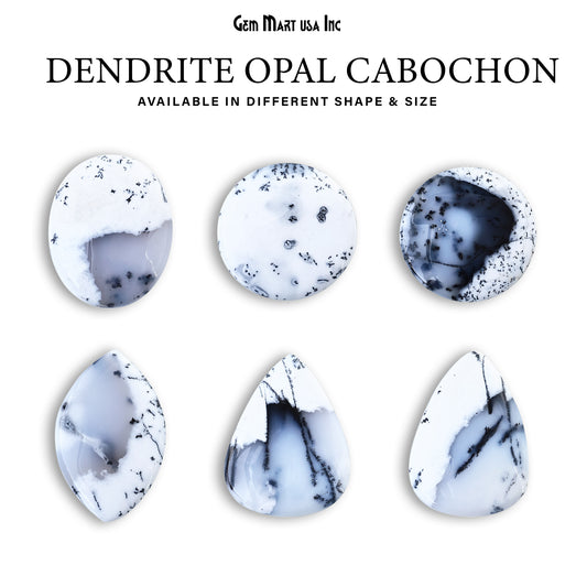 Natural Dendrite Opal Cab Striped Cabochon Gemstones