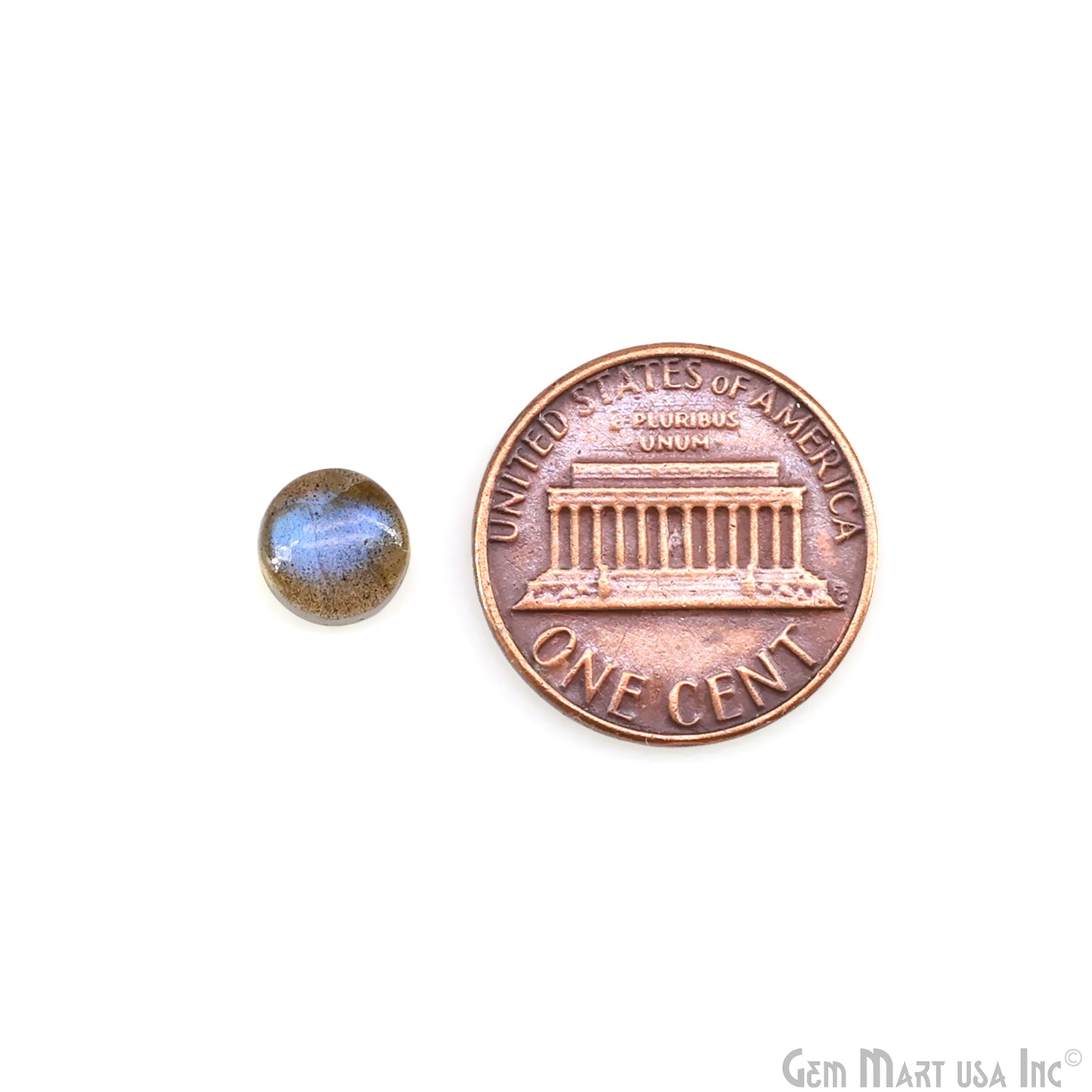 Labradorite Wholesale Gemstones, 100% Natural Semi-Precious Gems, Blue Flash Cabochon Loose Gems, 5mm, Round, 10PC Lot