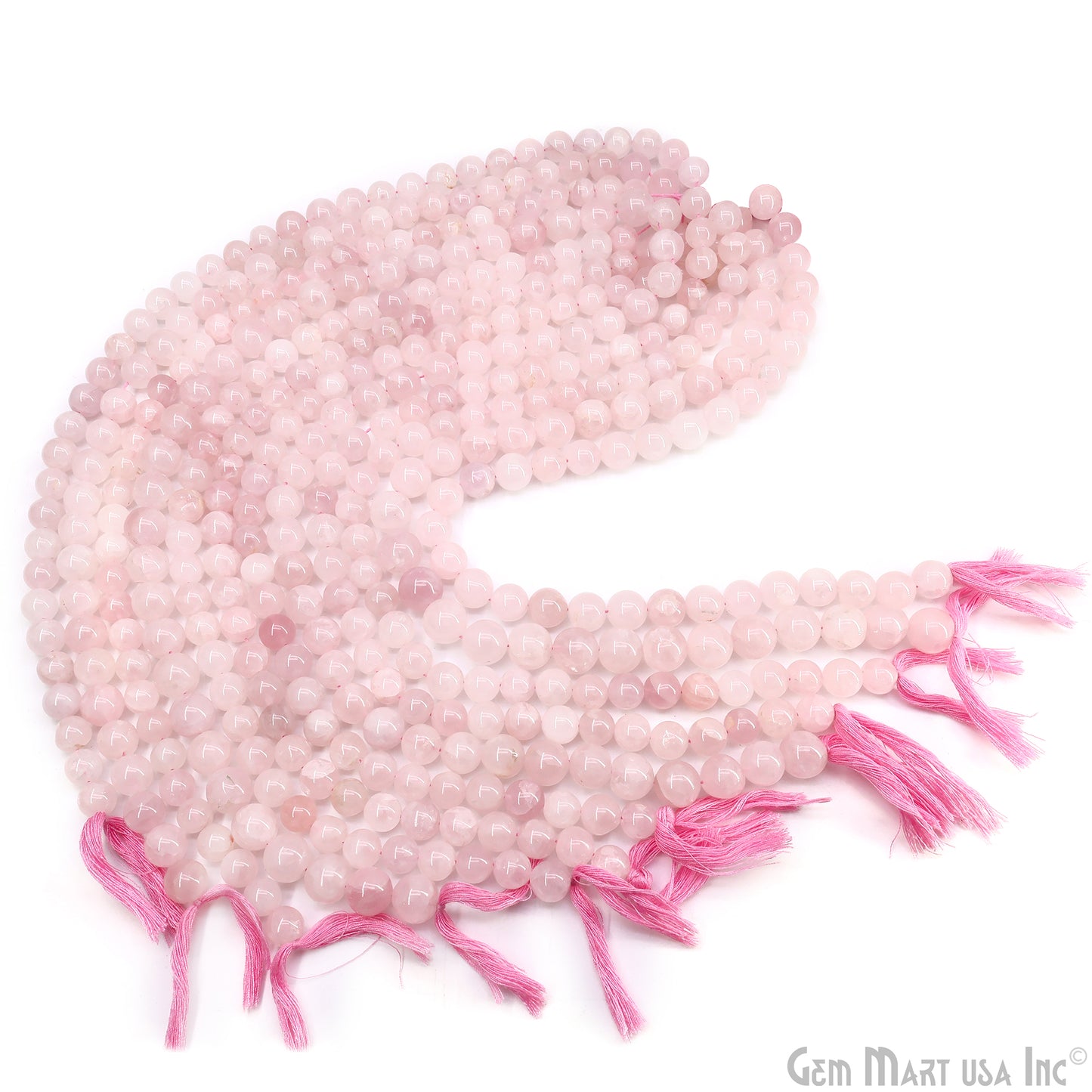 Rose Quartz Smooth Round Drilled Beads 9-10mm Waist Beads, Rondelle Bead Strand 13 Inch