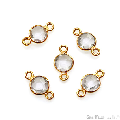 Round 6mm Gold Double Bail Gemstone Connector