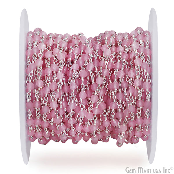 Rose Quartz 3mm Silver...