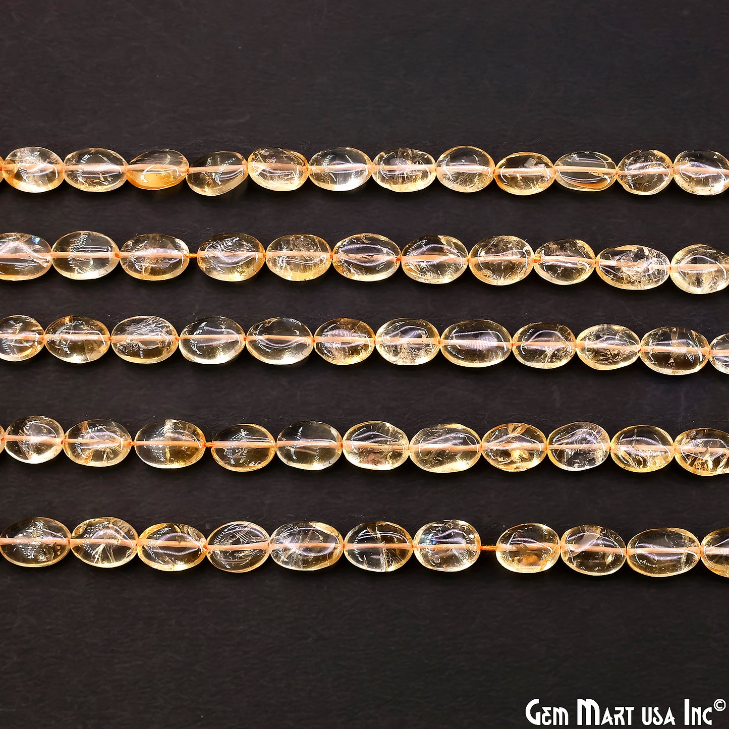 Citrine Tumble Beads Free Form Drilled Beads 9-13X6-7mm Waist Beads, Rondelle Bead Strand 13 Inch