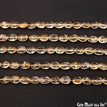 Citrine Tumble Beads Free Form Drilled Beads 9-13X6-7mm Waist Beads, Rondelle Bead Strand 13 Inch