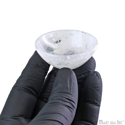 Natural Prehnite Mini Carved Gemstone Bowl Cup 2 inch