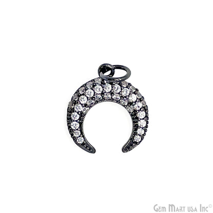 DIY Horn Shape 13mm Cubic Zircon Single Bail Necklace Pendant Jewelry GemMartUSA