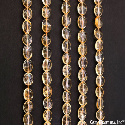 Citrine Tumble Beads Free Form Drilled Beads 9-13X6-7mm Waist Beads, Rondelle Bead Strand 13 Inch