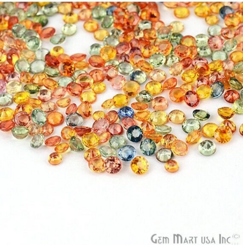 5 Carat Lot Of A+ Quality Natural Multi Sapphire Gemstone 2.5-3mm Round Shape Faceted Mix Lot Loose Gemstone