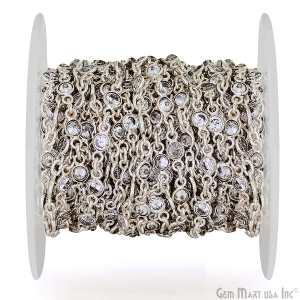 White Zircon 4mm Round...