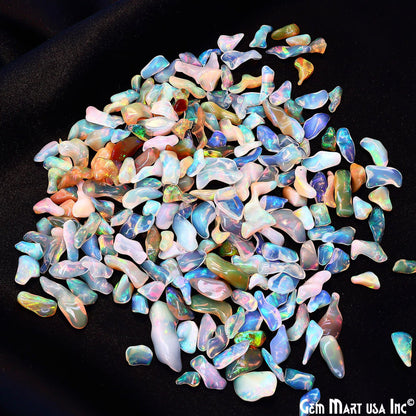 10ct Ethiopian Opal Gemstone Chips, 5-15mm Iridescent Freeform Pieces Crafts and Decor