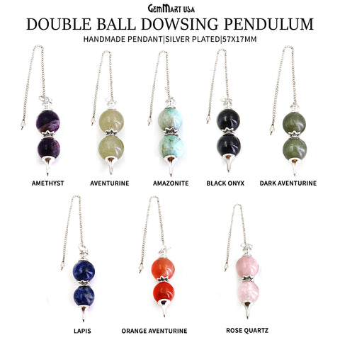 Double Ball Dowsing Pendulum, Dowsing Rod, Divination, Energy Healing Pendulum, Chakra Healing Pendulum, Kinesiology, Metaphysical