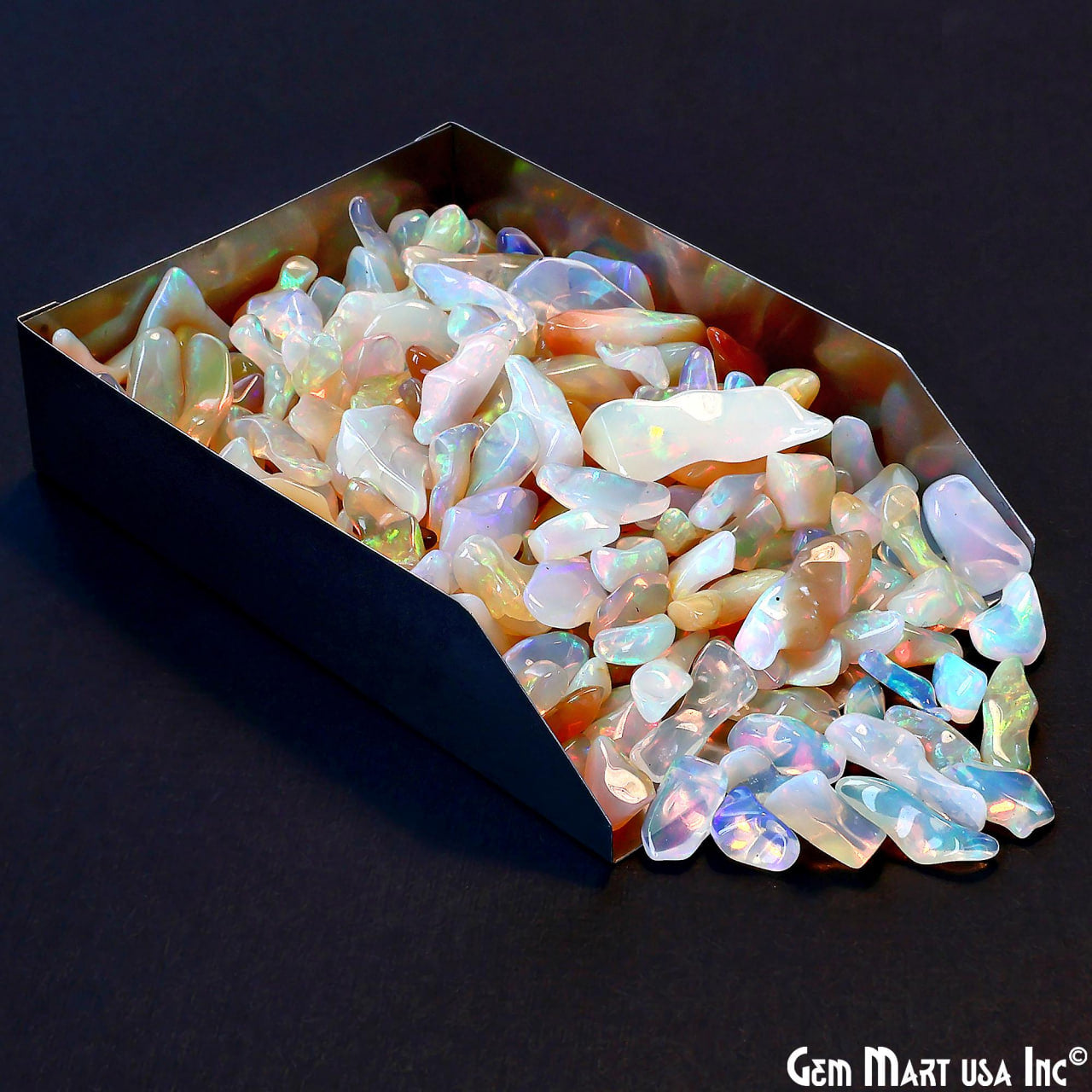 10ct Ethiopian Opal Gemstone Chips, 5-15mm Iridescent Freeform Pieces Crafts and Decor