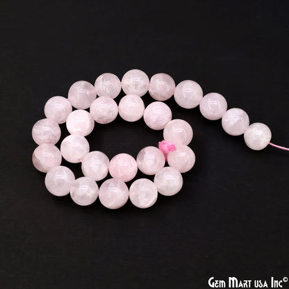 Rose Quartz Smooth Round Drilled Beads 9-10mm Waist Beads, Rondelle Bead Strand 13 Inch
