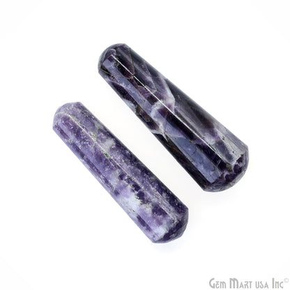 Lepidolite Massage Wand Terminate Gemstone, Metaphysical, Crystal Pencil Point, Crystal Tower, Chakra Stone, Healing Crystal 3-4Inch