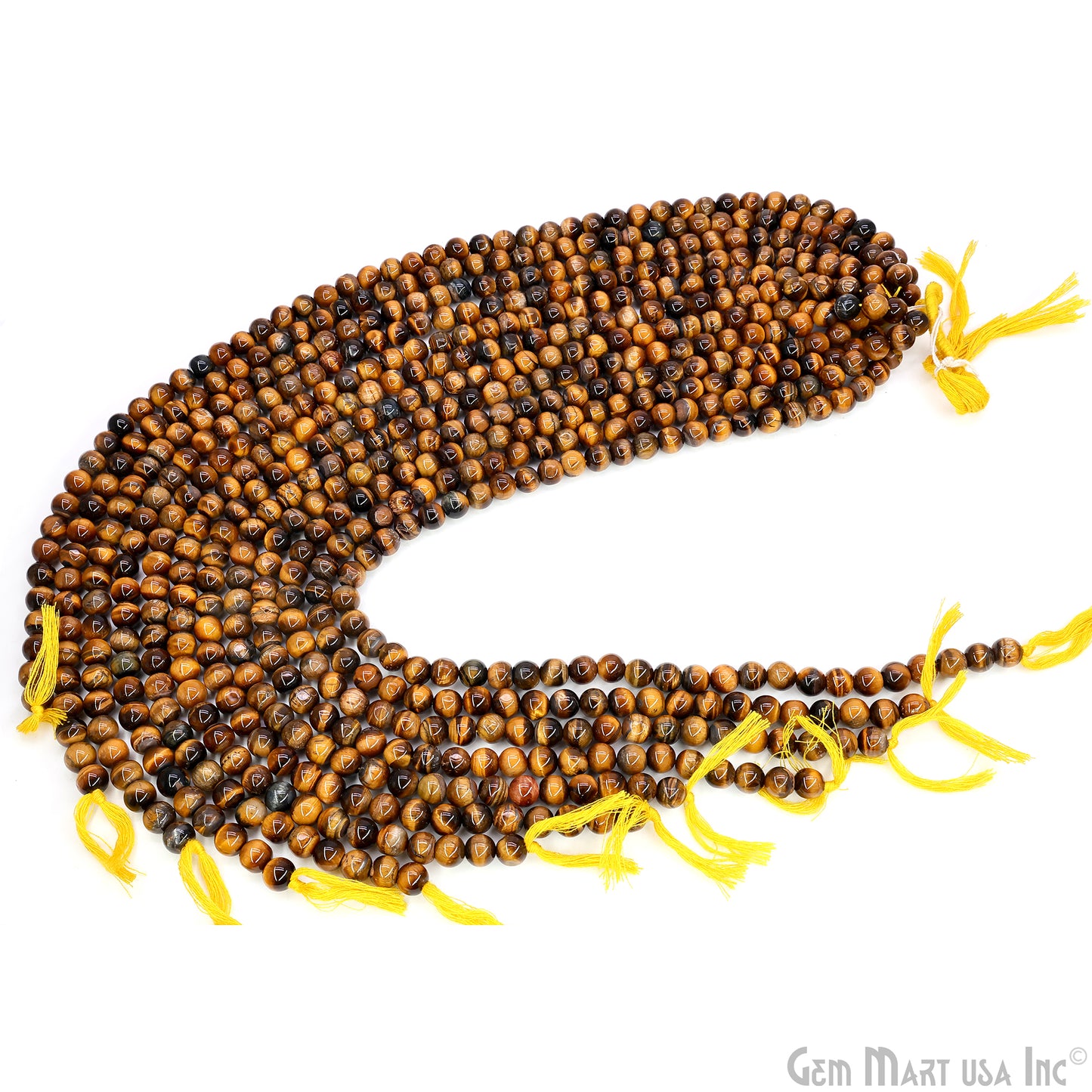 Tiger Eye Smooth Round Drilled Beads 5-7mm Waist Beads, Rondelle Bead Strand 13 Inch