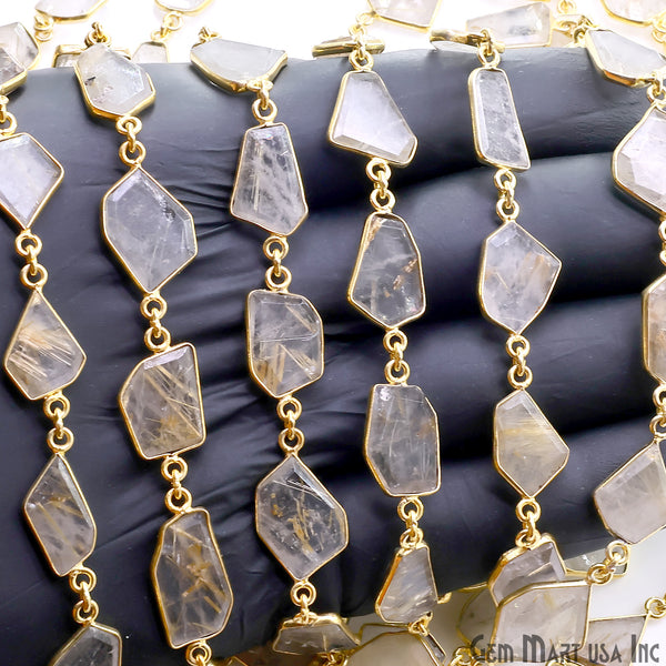 Golden Rutile 10-15mm Faceted...