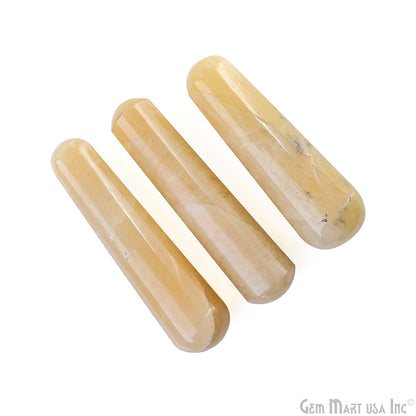 Yellow Aventurine Massage Wand Terminate Gemstone, Metaphysical, Crystal Pencil Point, Crystal Tower, Chakra Stone, Healing Crystal 3-4Inch