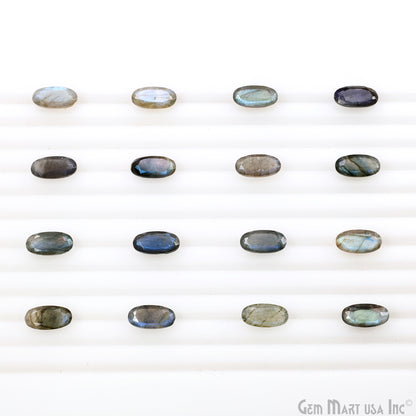 Labradorite Wholesale Gemstones, 100% Natural Semi-Precious Gems, Blue Flash Faceted Loose Gems, 12x6mm, Oval, 4PC Lot
